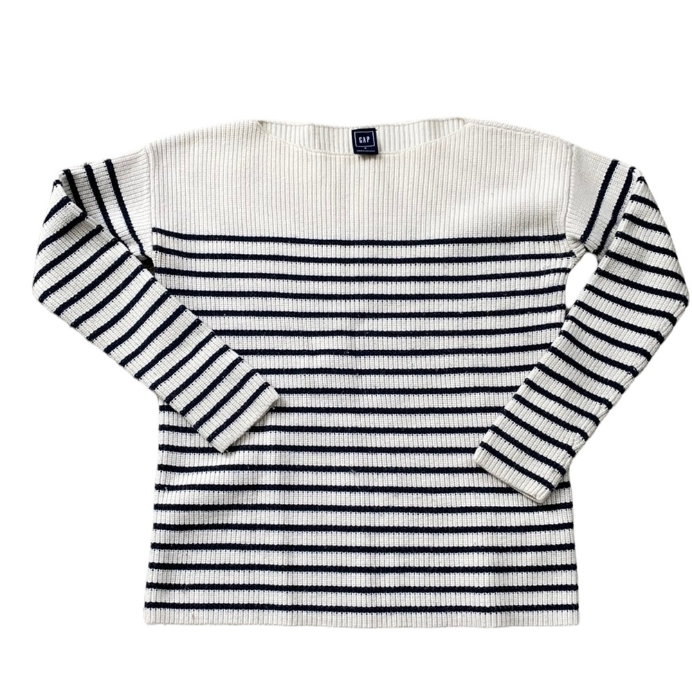 GAP Black & White Stripe Knitted Sweater